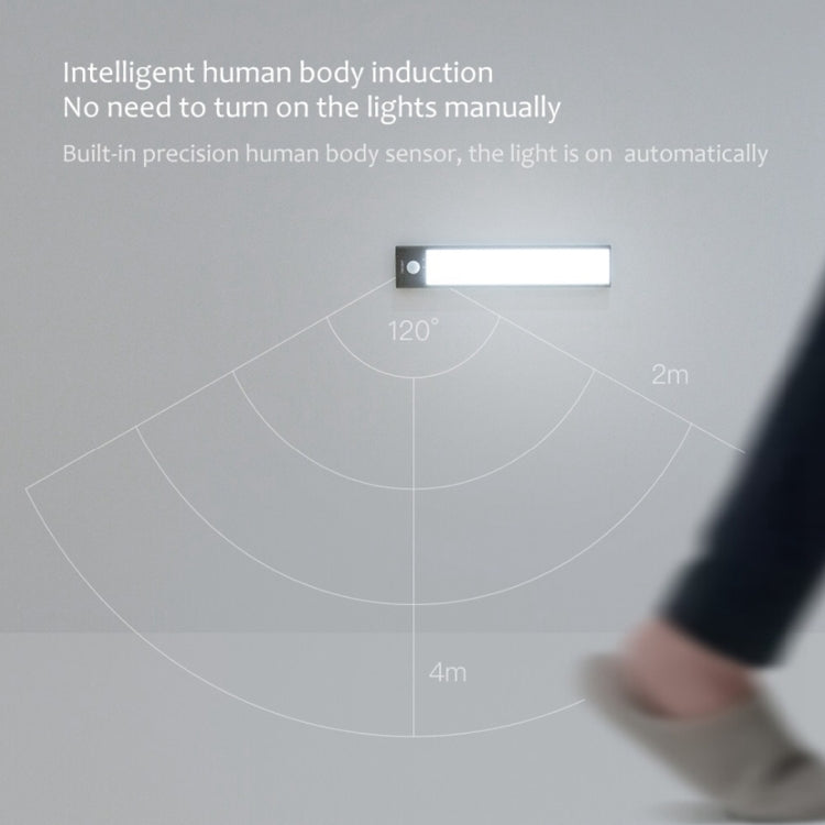 40cm Original Xiaomi Youpin YEELIGHT LED Smart Human Motion Sensor Light Bar Rechargeable Wardrobe Cabinet Corridor Wall Lamps, 40cm