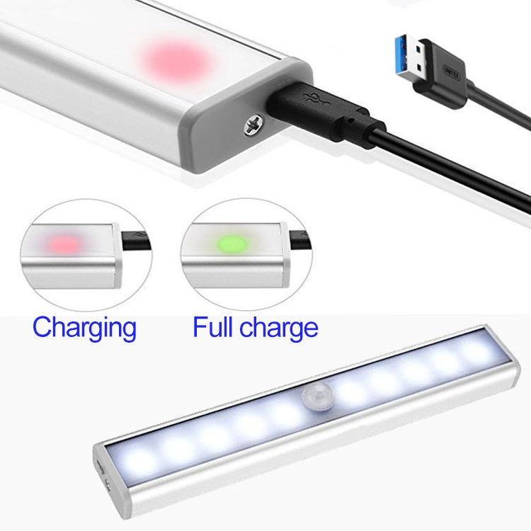 2.8W 60 LEDs Warm White Wide Screen Intelligent Human Body Sensor Light LED Corridor Cabinet Light, USB Charging Version, 2.8W 60 LEDs Warm White