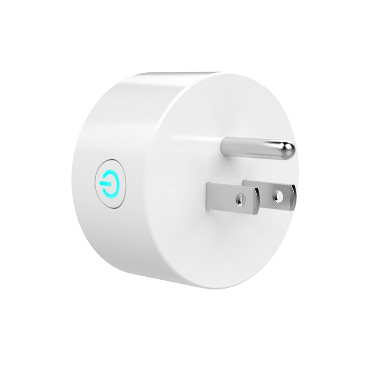 10A Round Shape WiFi Mini Plug APP Remote Control Timing Smart Socket Works with Alexa & Google Home, AC 100-240V, US Plug, 10A US Plug(Round Shape)