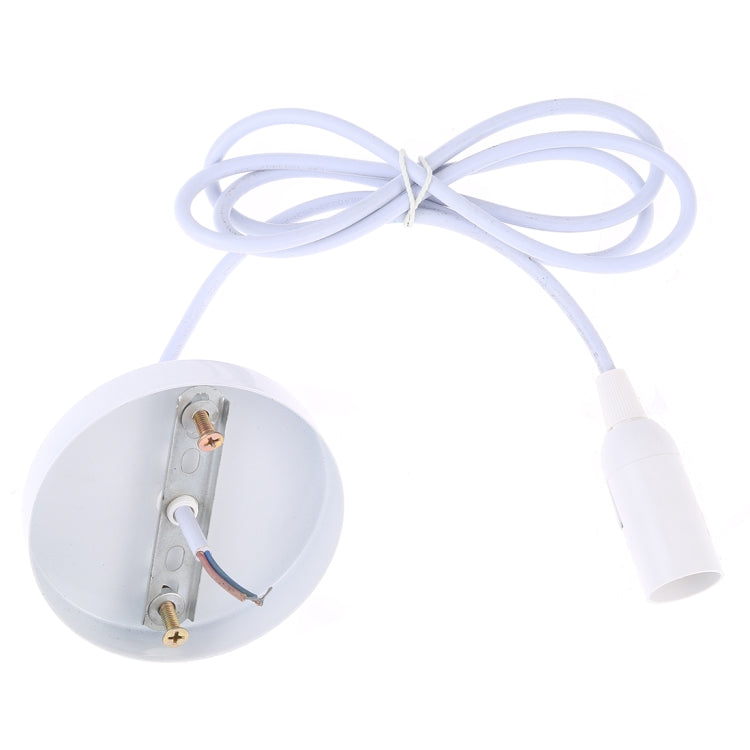 E14 Lamp Holder DIY Ceiling Chandelier Light Bulbs Screw Base Socket, Cable Length: 1m, E14 White
