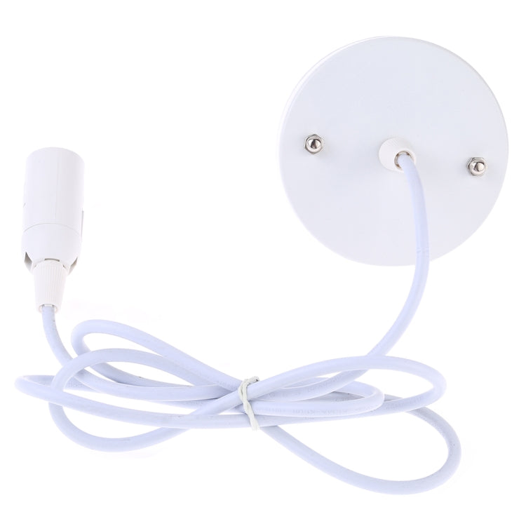 E14 Lamp Holder DIY Ceiling Chandelier Light Bulbs Screw Base Socket, Cable Length: 1m, E14 White