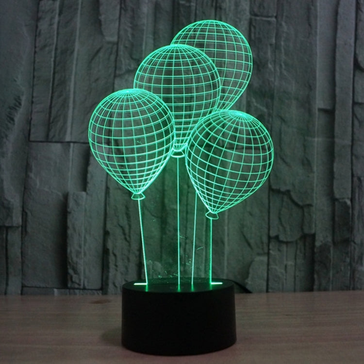 7 Color Discoloration Creative Visual Stereo Lamp Desk Lamp Night Light, Balloon Style