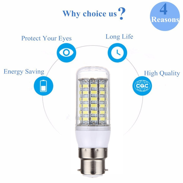 B22 5.5W 69 LEDs SMD 5730 LED Corn Light Bulb, AC 200-240V, AC 200-240V