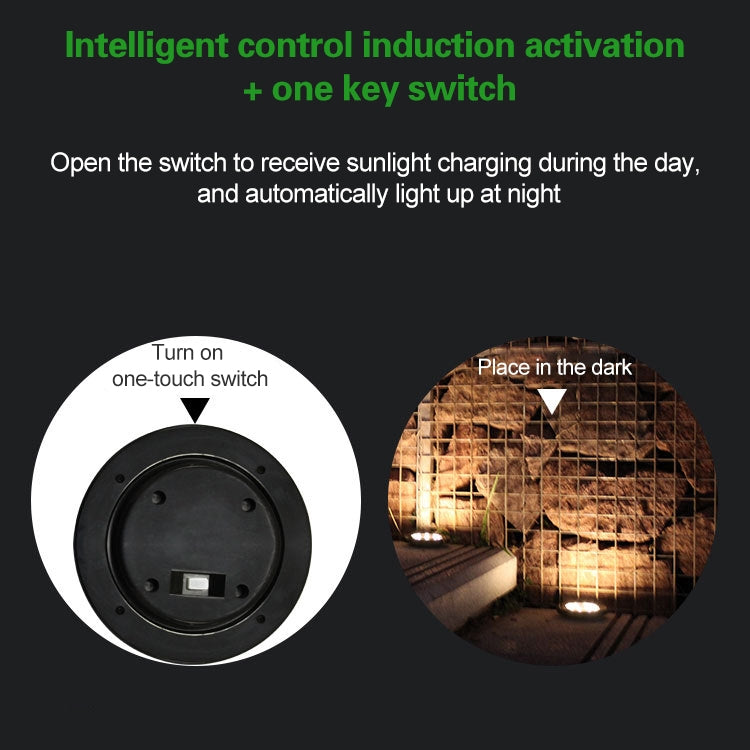 4 PCS 8 LEDs IP65 Waterproof Solar Powered Buried Lamp Garden Villa Garden Lawn Decorative Spotlight