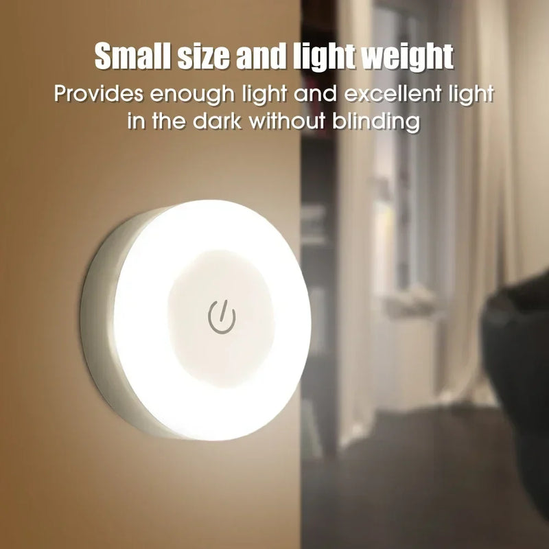 LED Portable USB Rechargeable Night Light - Bedroom & Living Room Lamp, Home Ambient Lighting