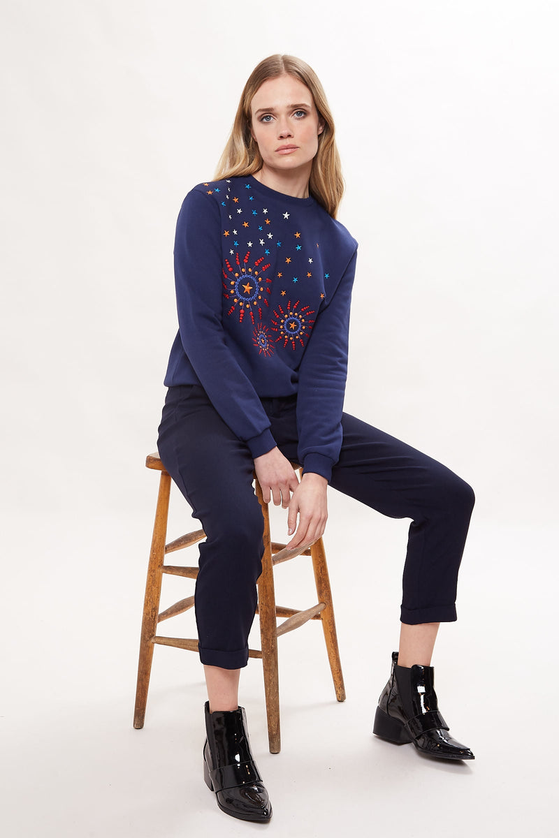 Louche Jan Firework Embroided Sweatshirt