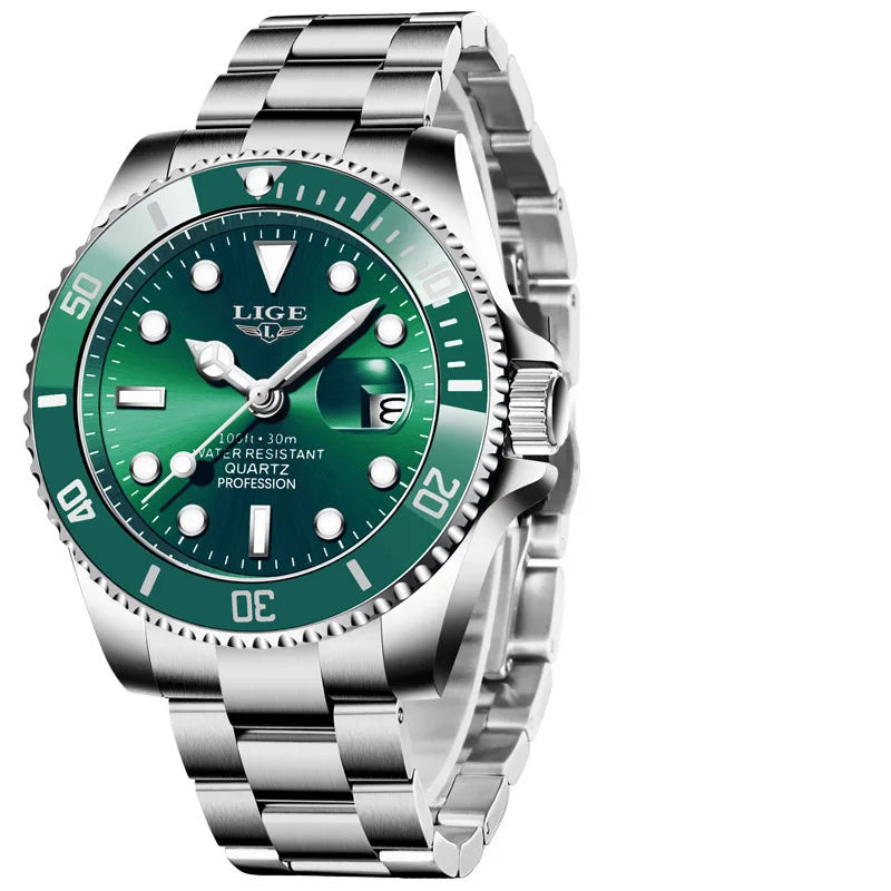 Men’s Business Quartz Watch – Luminous Stainless Steel Waterproof Luxury Gift