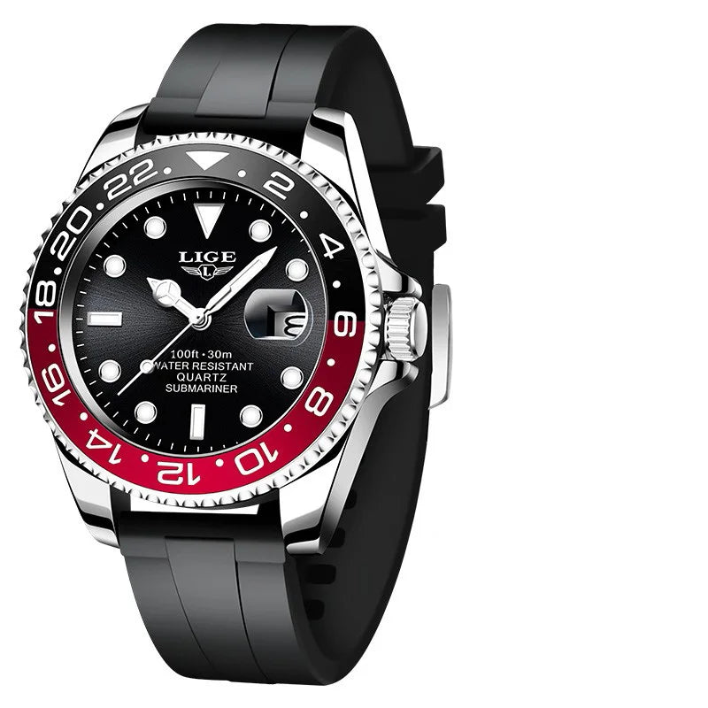Men’s Business Quartz Watch – Luminous Stainless Steel Waterproof Luxury Gift