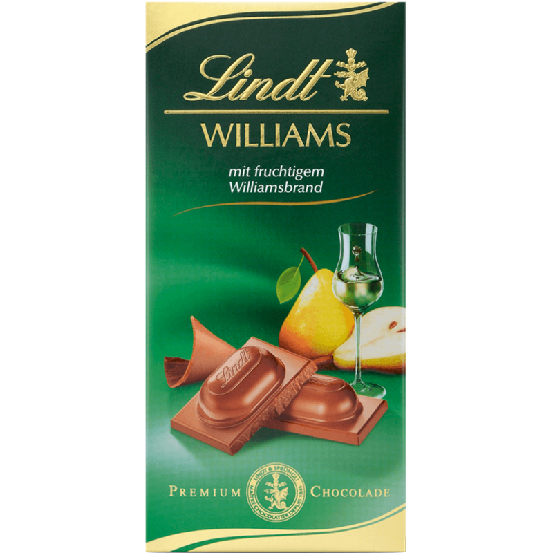 Lindt | Williams Pear Brandy Milk Chocolate | 100g Bar