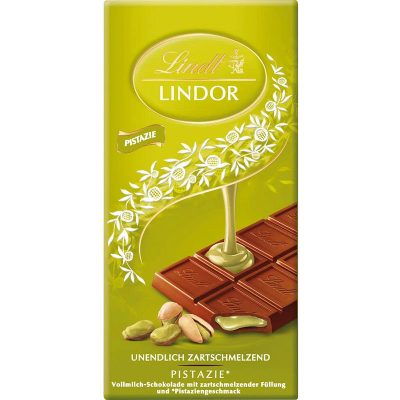 Lindt Lindor | Pistachio Milk Chocolate | 100g Bar