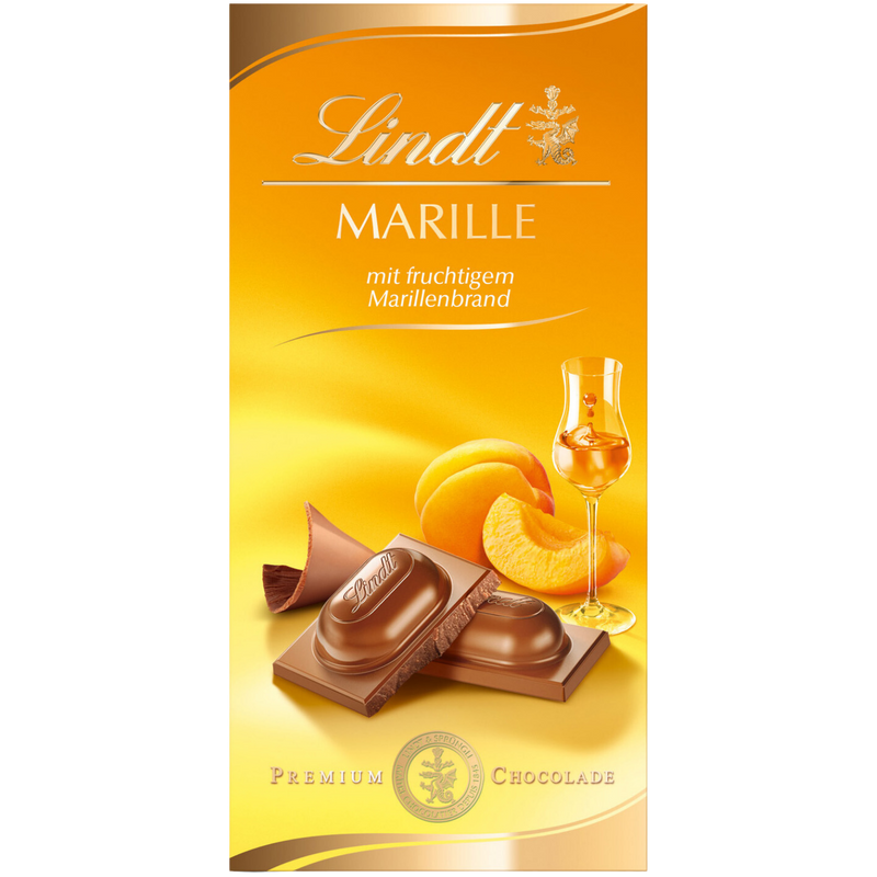 Lindt Marille | Apricot Brandy Milk Chocolate | 100g Bar