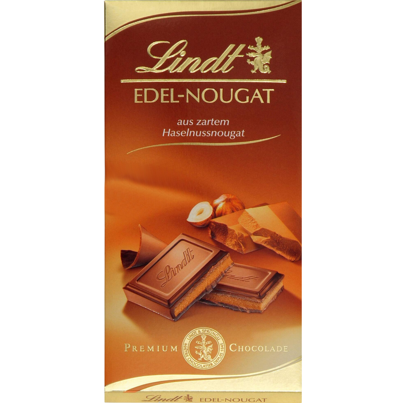 Lindt | Hazelnut Nougat Milk Chocolate | 100g Bar