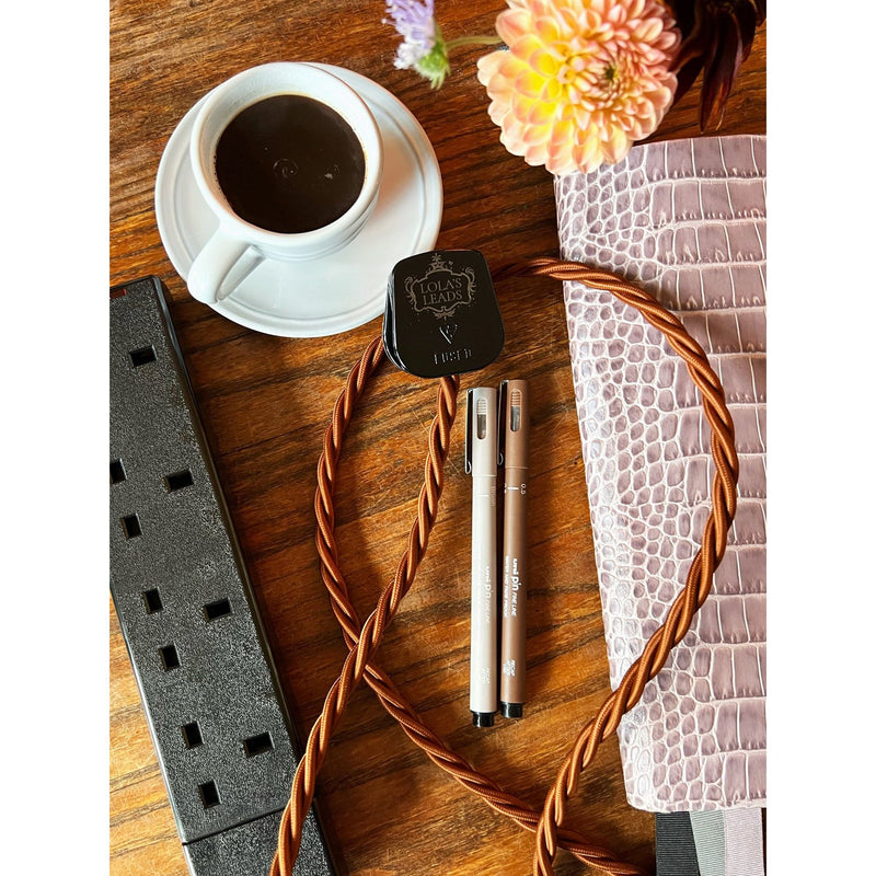 Cinnamon - Lola's Leads Fabric Extension Cable