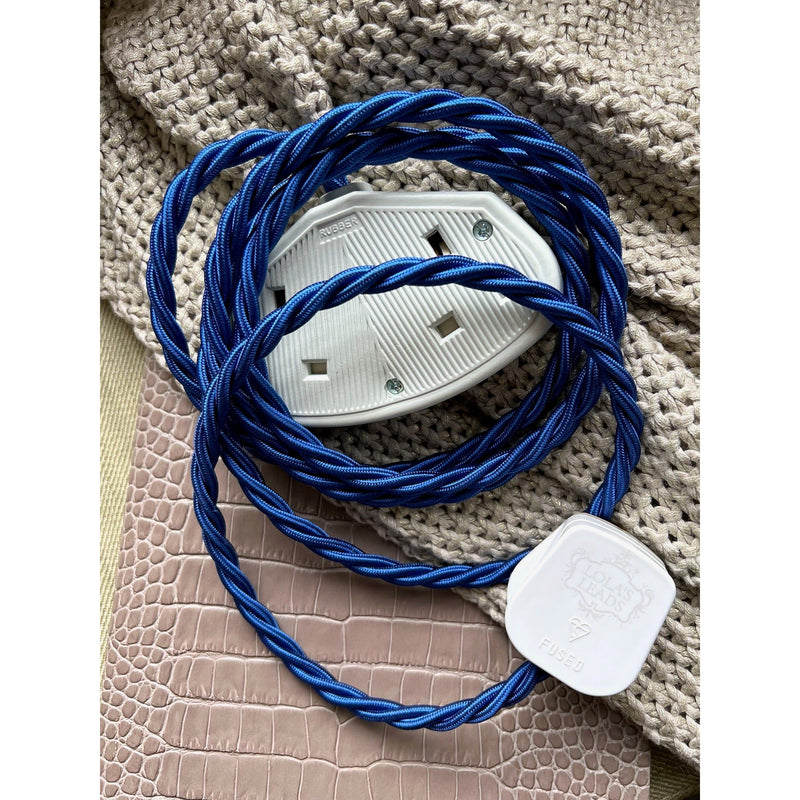 Cobalt - Lola's Leads Fabric Extension Cable