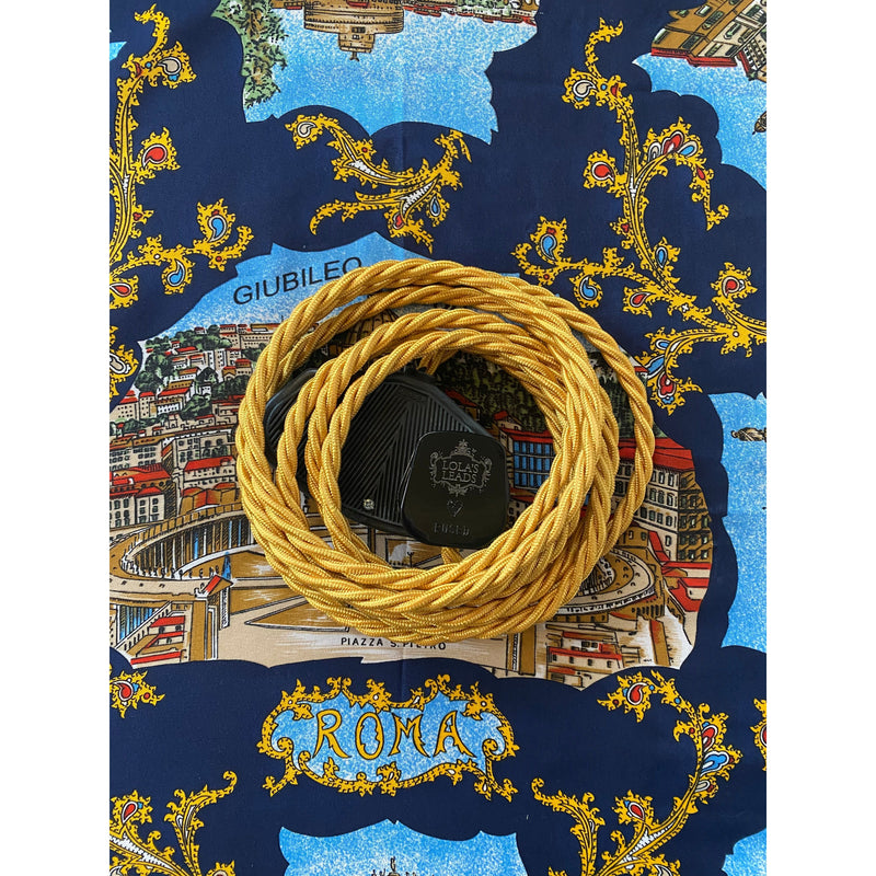 Gold - Lola's Leads Fabric Extension Cable