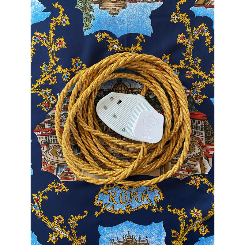 Gold - Lola's Leads Fabric Extension Cable