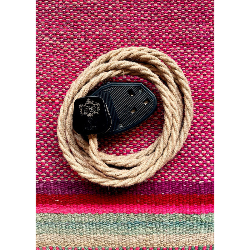 Jute - Lola's Leads Fabric Extension Cable