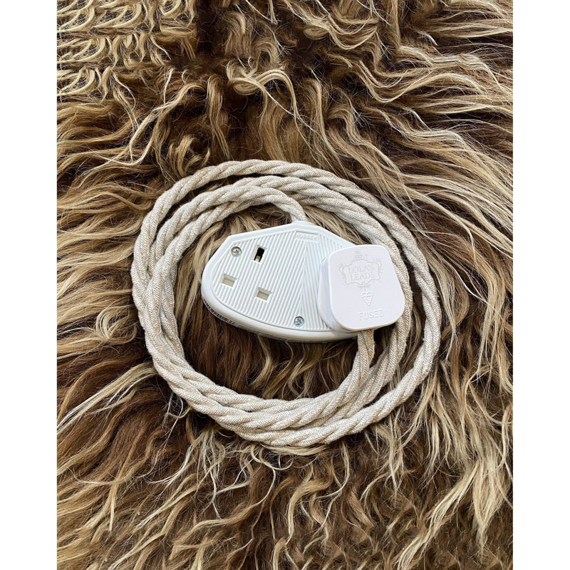 Oatmeal Linen - Lola's Leads Fabric Extension Cable