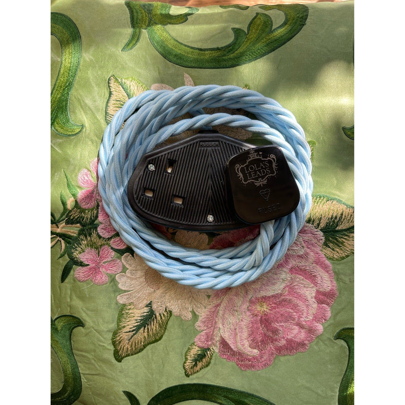 Powder Blue - Lola's Leads Fabric Extension Cable