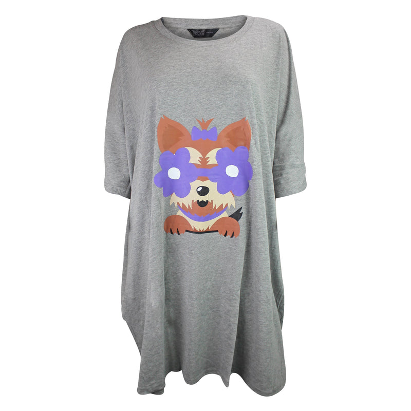 Ladies Oversized Long Nightie | Cute Novelty Style Pajama Top