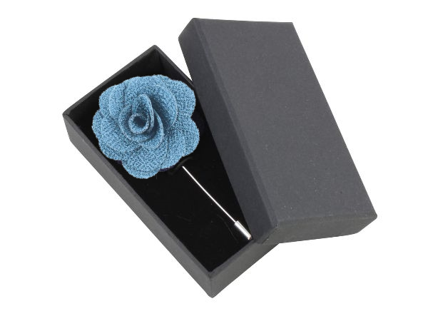 Boutonniere In Teal Silk