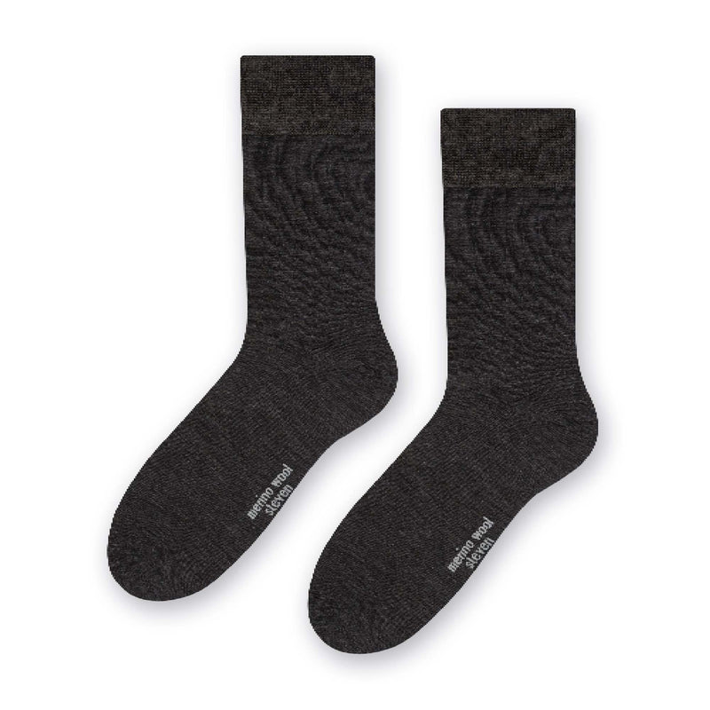 Mens Warm Soft Merino Wool Ribbed Dress Socks