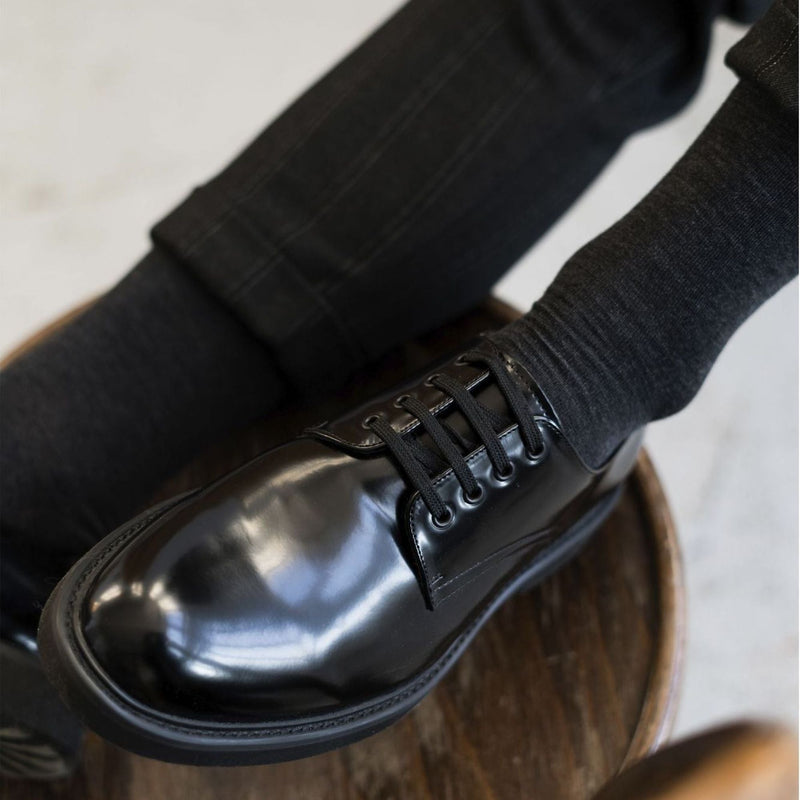 Mens Warm Soft Merino Wool Ribbed Dress Socks