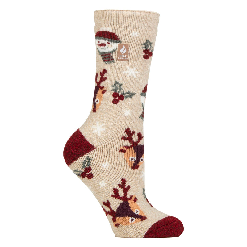 Ladies Lite Thermal Christmas Novelty Patterned Socks
