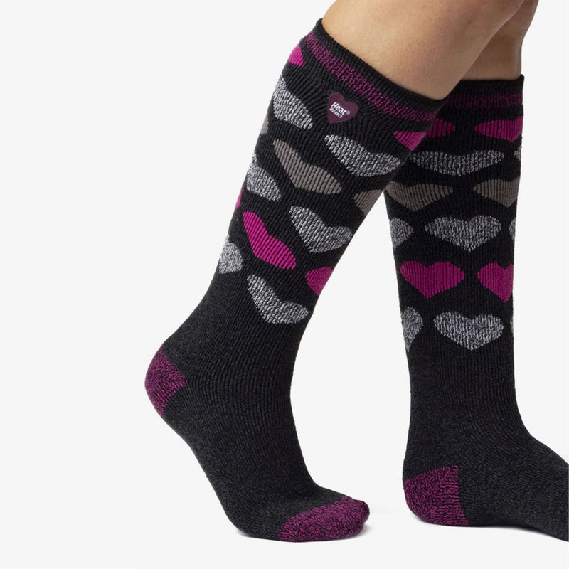 Ladies Thin Extra Long Patterned Lightweight Thermal Socks