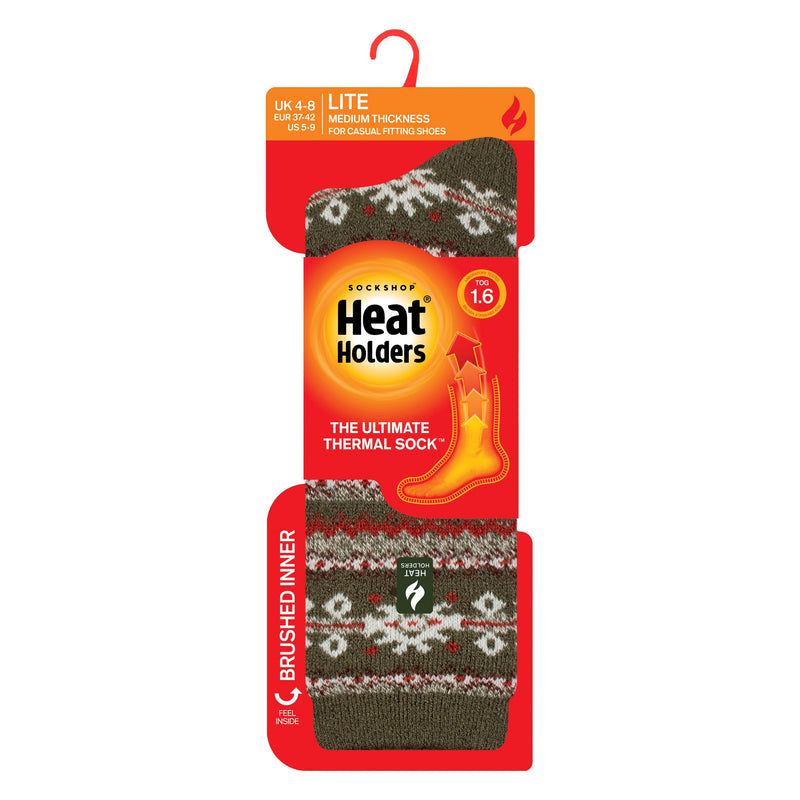 Ladies Thermal Lite Patterned Socks for Winter