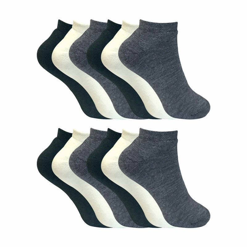Ladies Cushioned Low Cut Ankle Thermal Trainer Socks (Multipack Options)