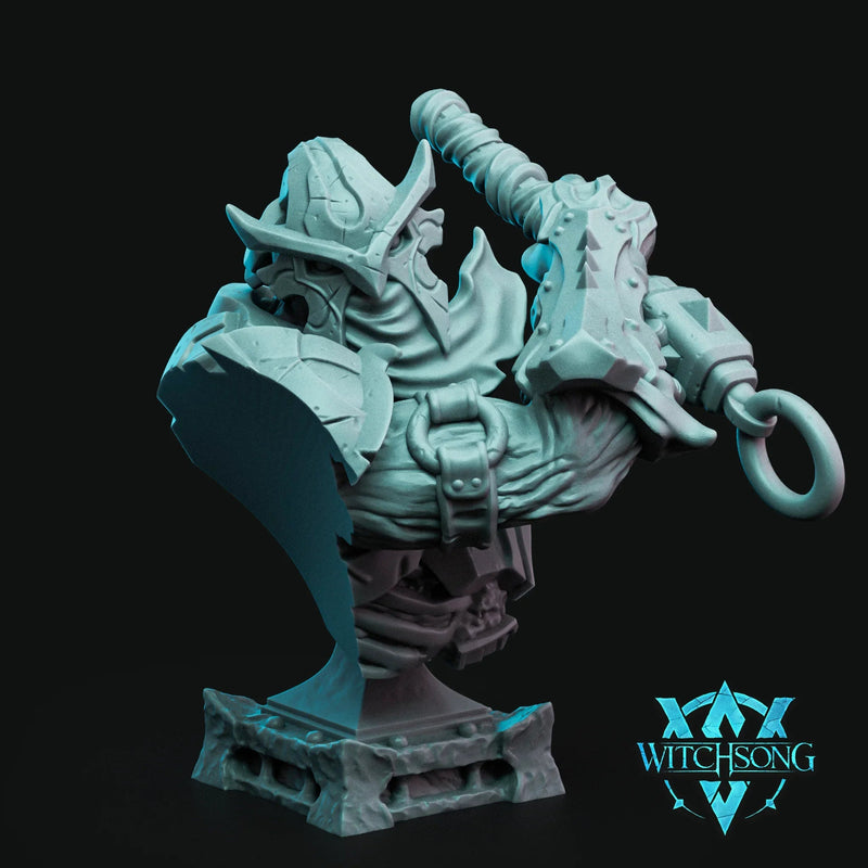 Lieutenant of the Lost Hammer Bust | 12K Resin Miniature with Base for D&D, Warhammer AOS & RPGs