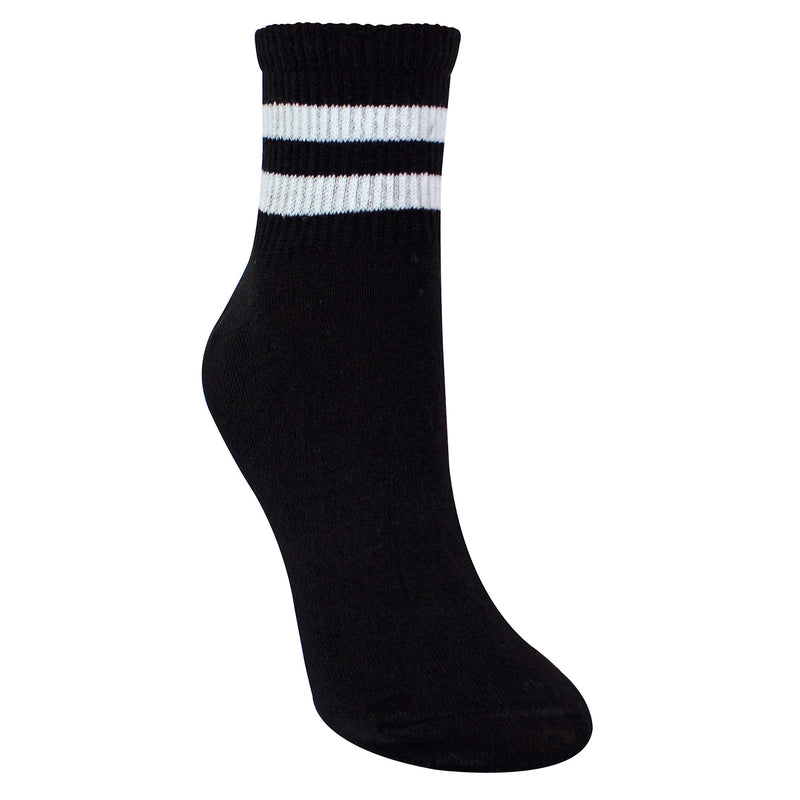 12 Pack Ladies Ankle Cotton Striped Socks