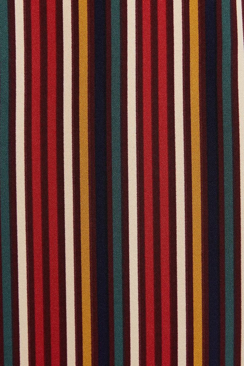 Lua Winter Stripe Long Sleeve Midi Dress