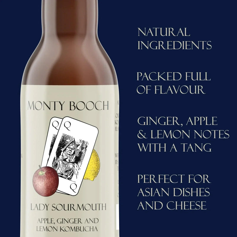 Kombucha Mixed Case, Raw, Unfiltered 330ml (12 or 24 Pack)