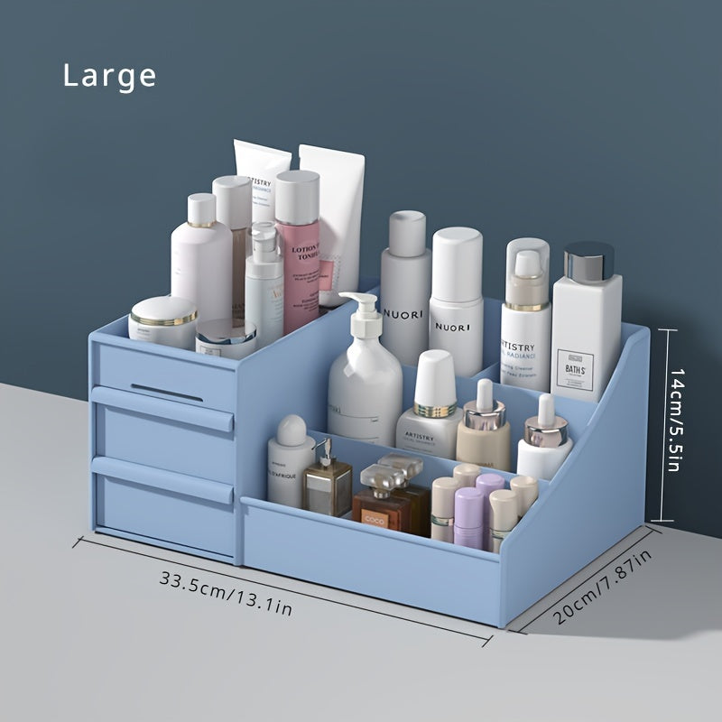 Large Makeup Organizer with Drawers - Vanity Storage Holder for Cosmetics, Skincare & Jewellery