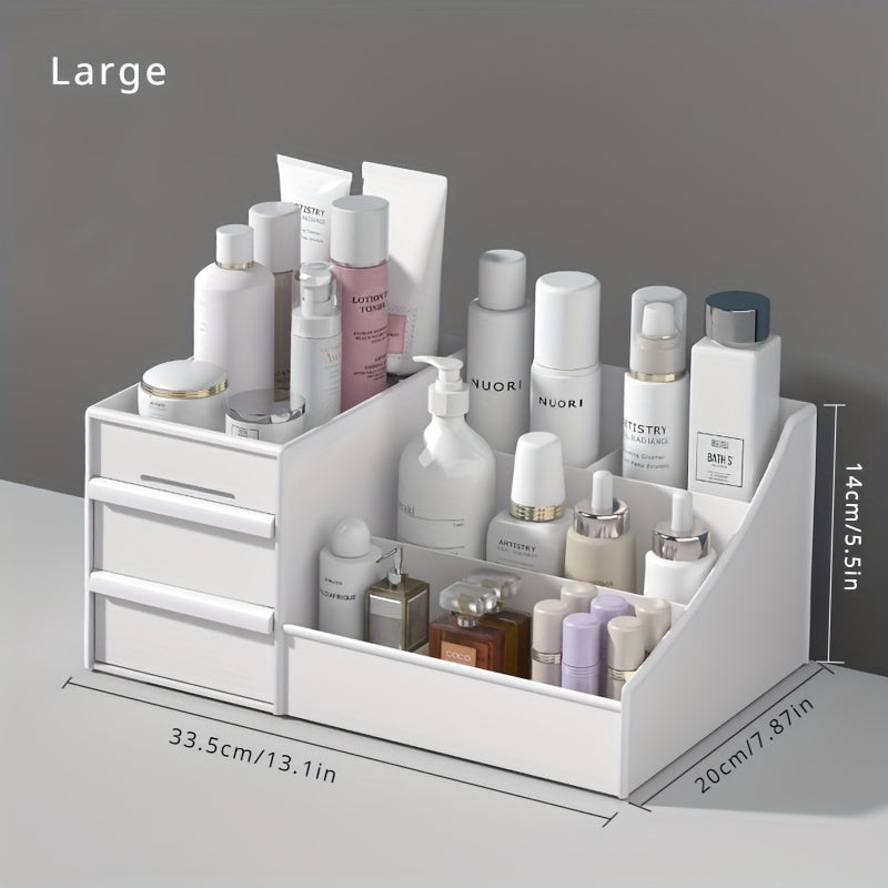 Large Makeup Organizer with Drawers - Vanity Storage Holder for Cosmetics, Skincare & Jewellery