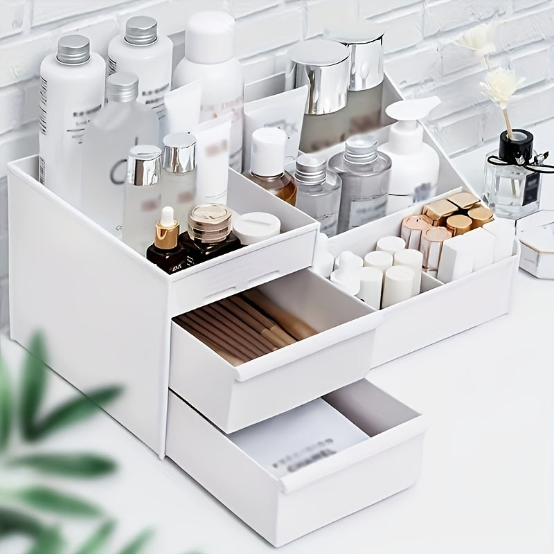 Large Makeup Organizer with Drawers - Vanity Storage Holder for Cosmetics, Skincare & Jewellery