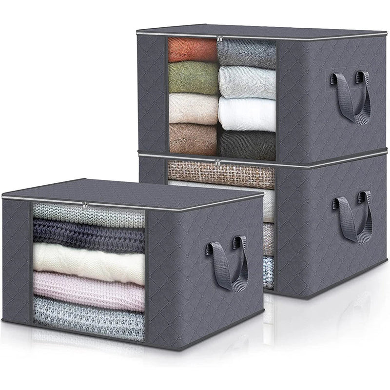 Large Capacity Foldable Clothes Storage Bag - Blanket & Closet Organiser for Bedroom