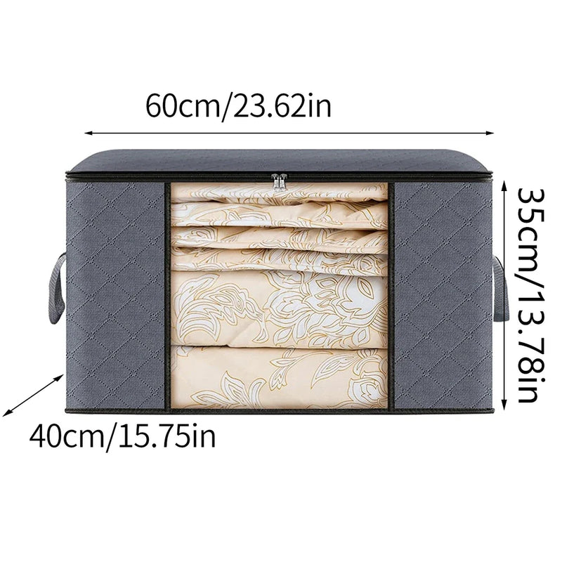 Large Capacity Foldable Clothes Storage Bag - Blanket & Closet Organiser for Bedroom