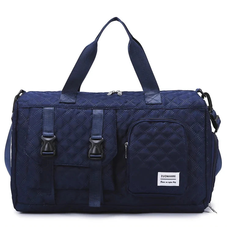 Womens Large Travel Duffle Bag - Portable Sports Gym Shoulder Shoe Compartment