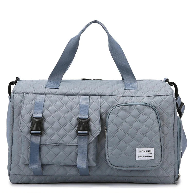 Womens Large Travel Duffle Bag - Portable Sports Gym Shoulder Shoe Compartment