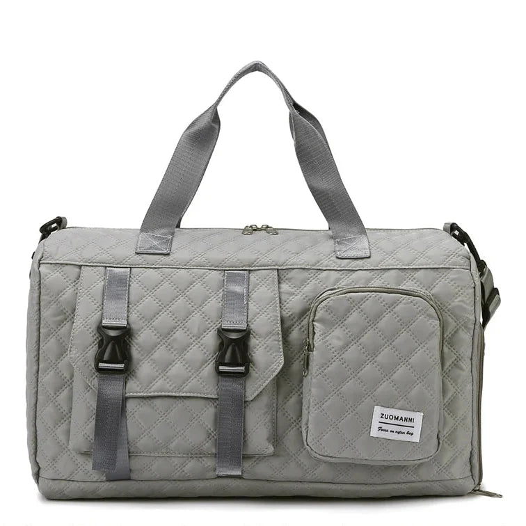 Womens Large Travel Duffle Bag - Portable Sports Gym Shoulder Shoe Compartment