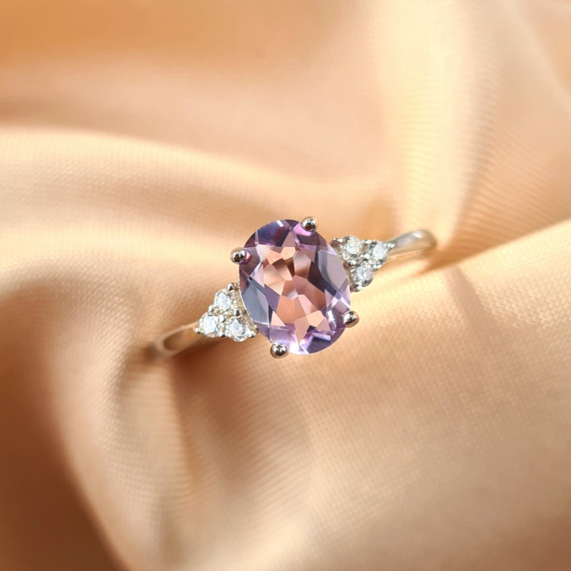 Lavender Amethyst Ring in Sterling Silver
