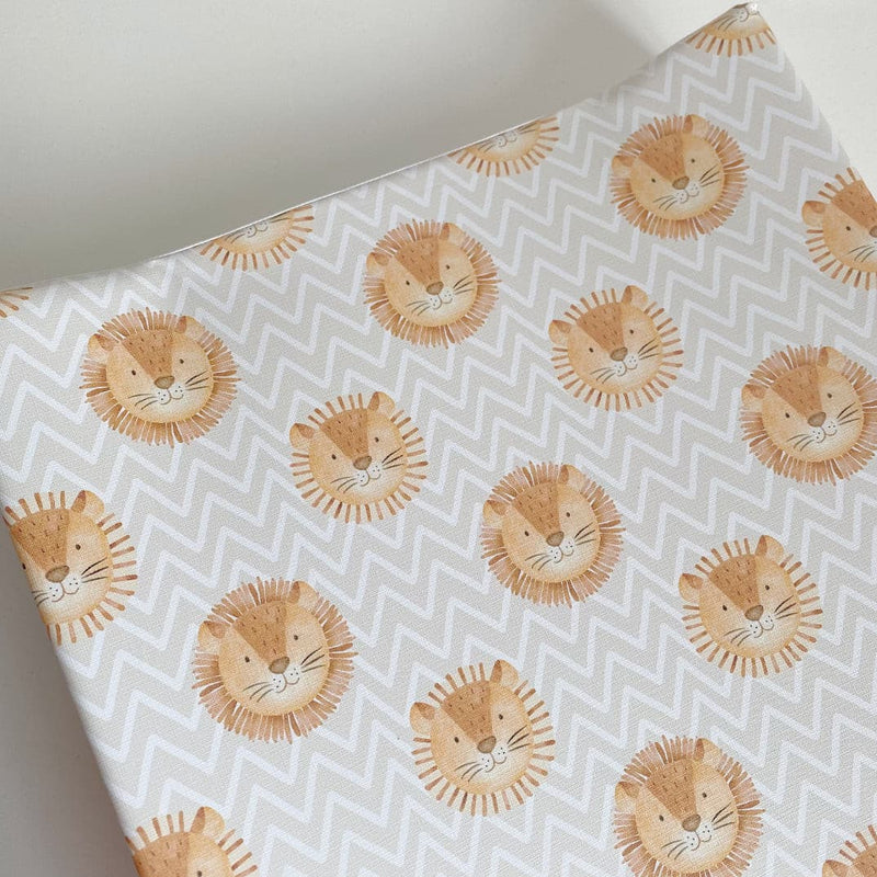 Anti-Roll Wedge Changing Mat - Lion Print