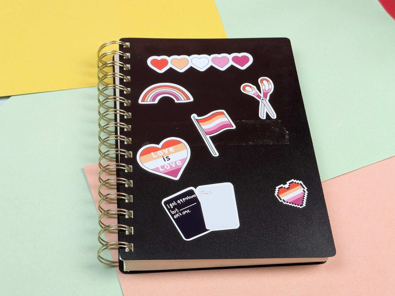 Lesbian Pride sticker sheet