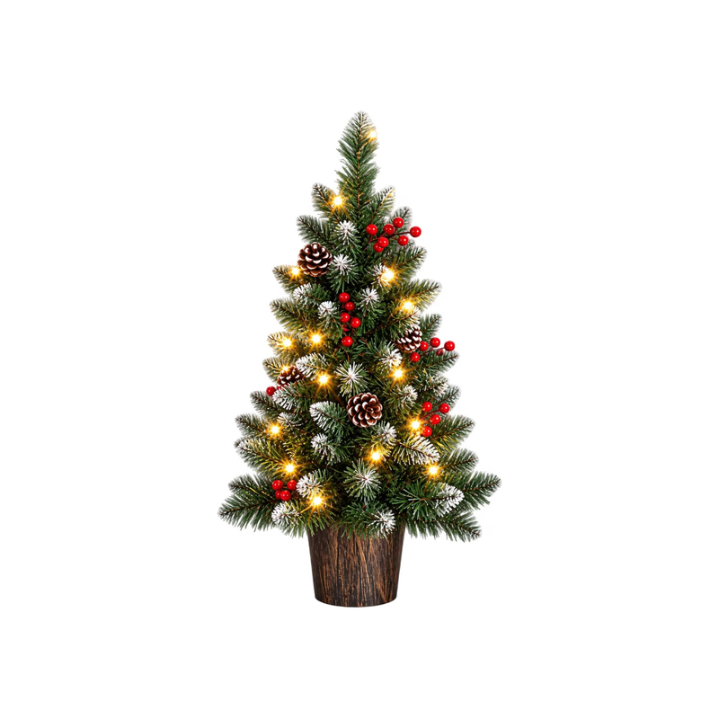 Small Christmas Tree with Lights 60cm