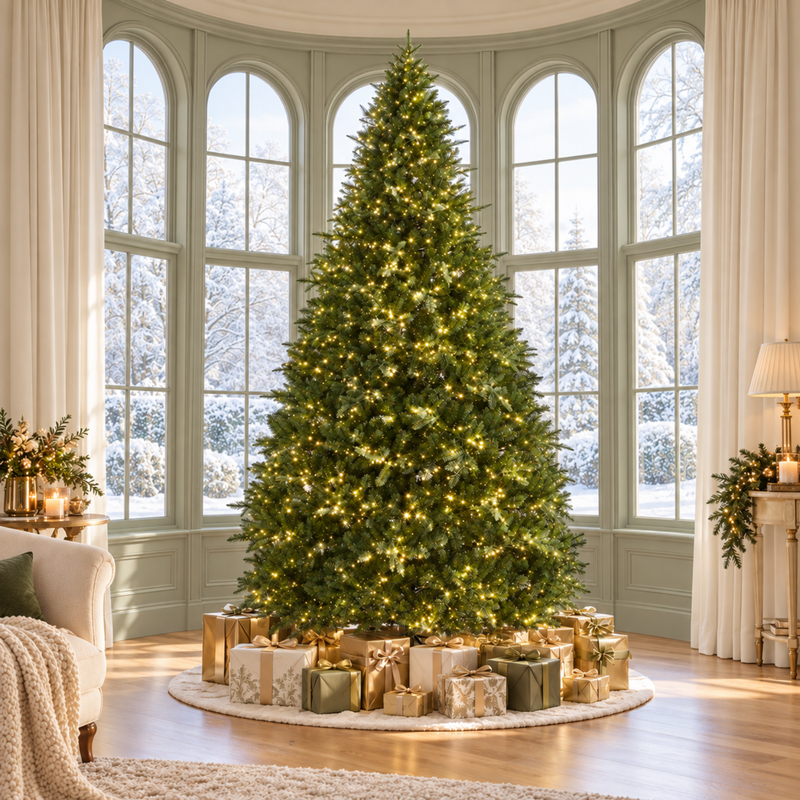 12ft LED Christmas Tree with 6,500 Warm White Lights