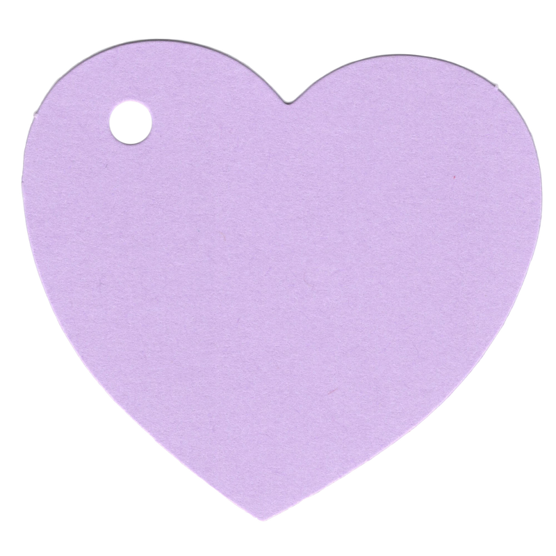 100 Heart Shaped Gift Tags with White Satin Ribbon -  21 Colours, Birthday Xmas