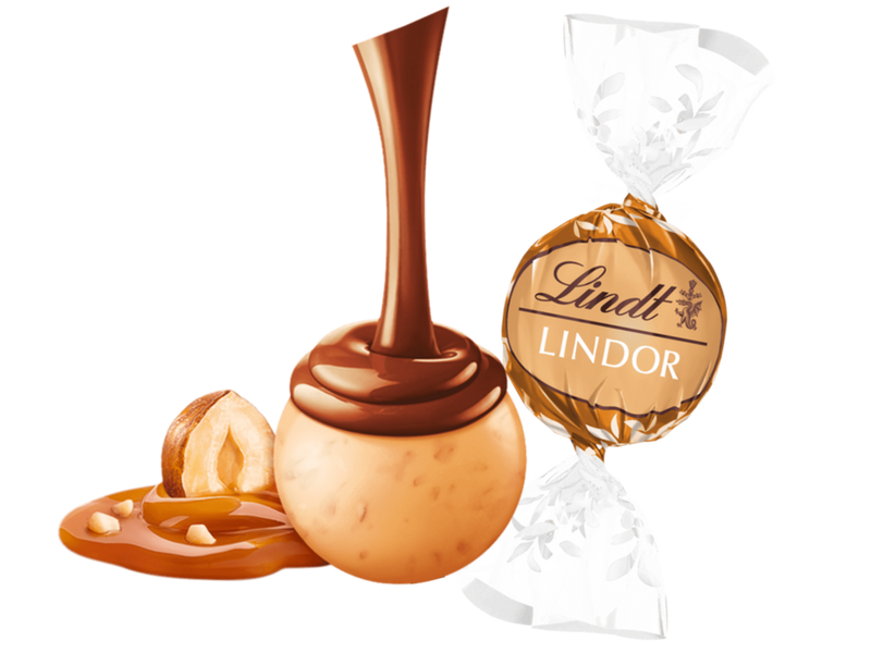 Golden Caramel & Hazelnut Chocolate Lindt Lindor